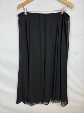 Alex Evenings Plus Tea-Length Panel Chiffon Skirt A-Line Lined Women’s 2XL